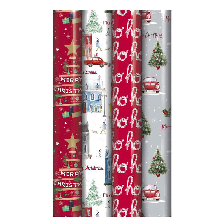 Picture of 9511-4M CONTEMPORARY RECYCLABLE  CHRISTMAS GIFT WRAP